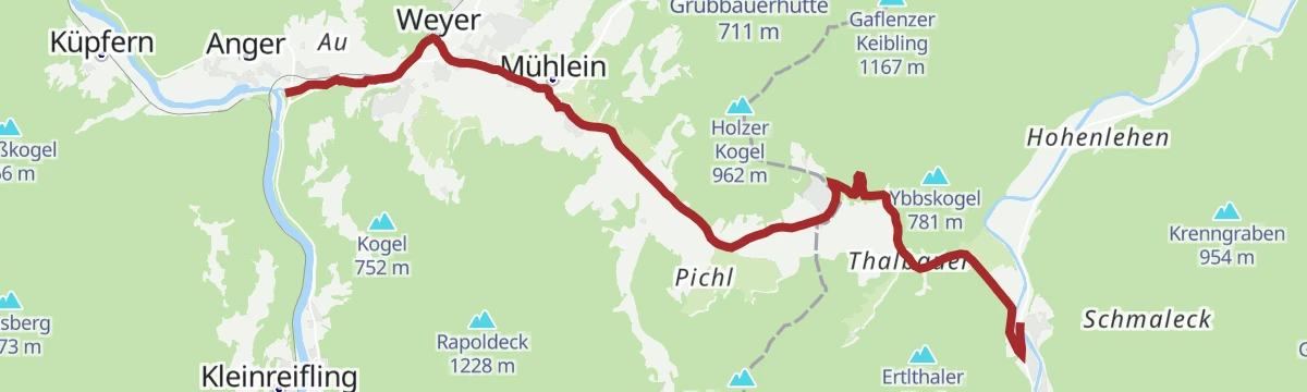 Route map: Lückenschluss Ennsradweg